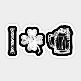 St. Patrick's day drinking vintage beer mug Sticker